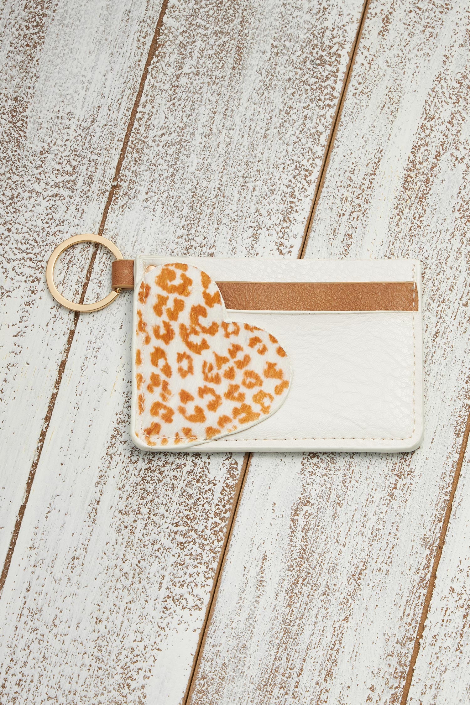 Genuine Leather ID Card Holder Key Chains - Frem