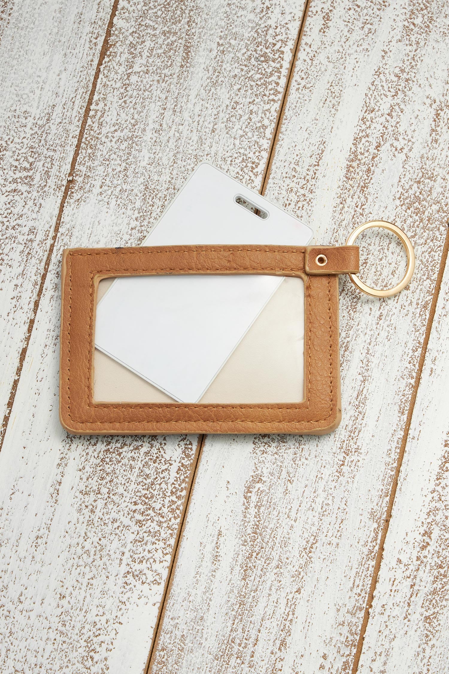 Genuine Leather ID Card Holder Key Chains - Frem