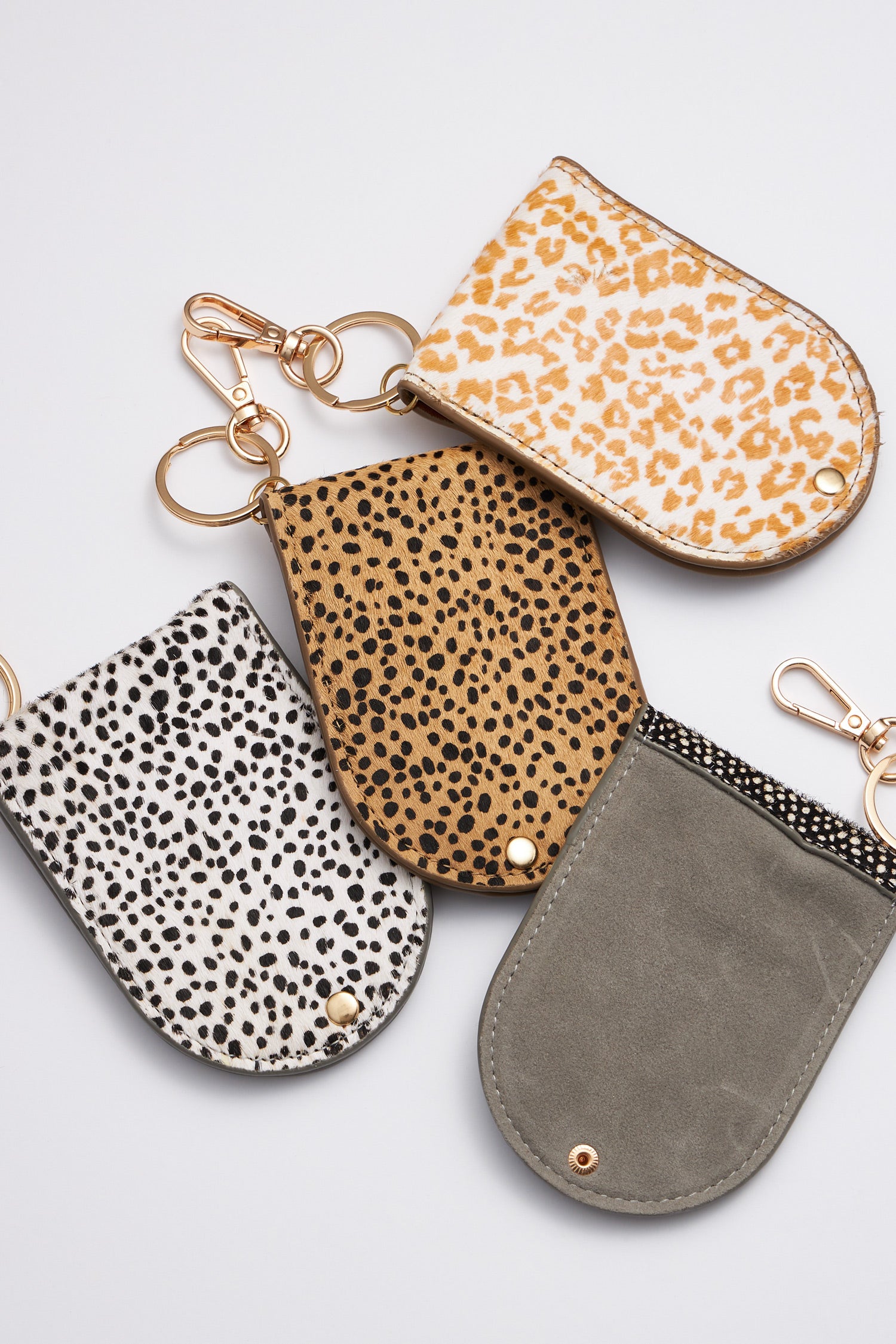 Animal Print ID Card Holder Key Chains - Frem
