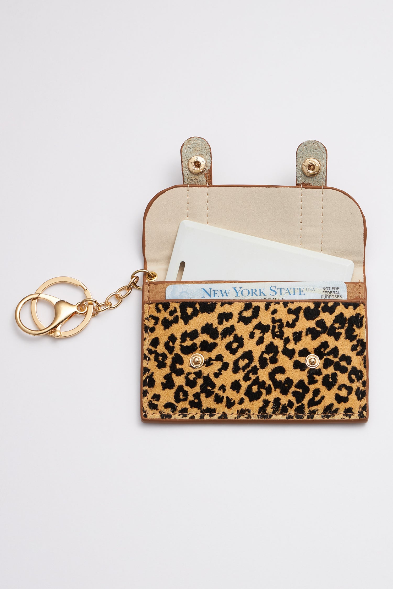 Animal Print ID Card Holder Key Chains - Frem