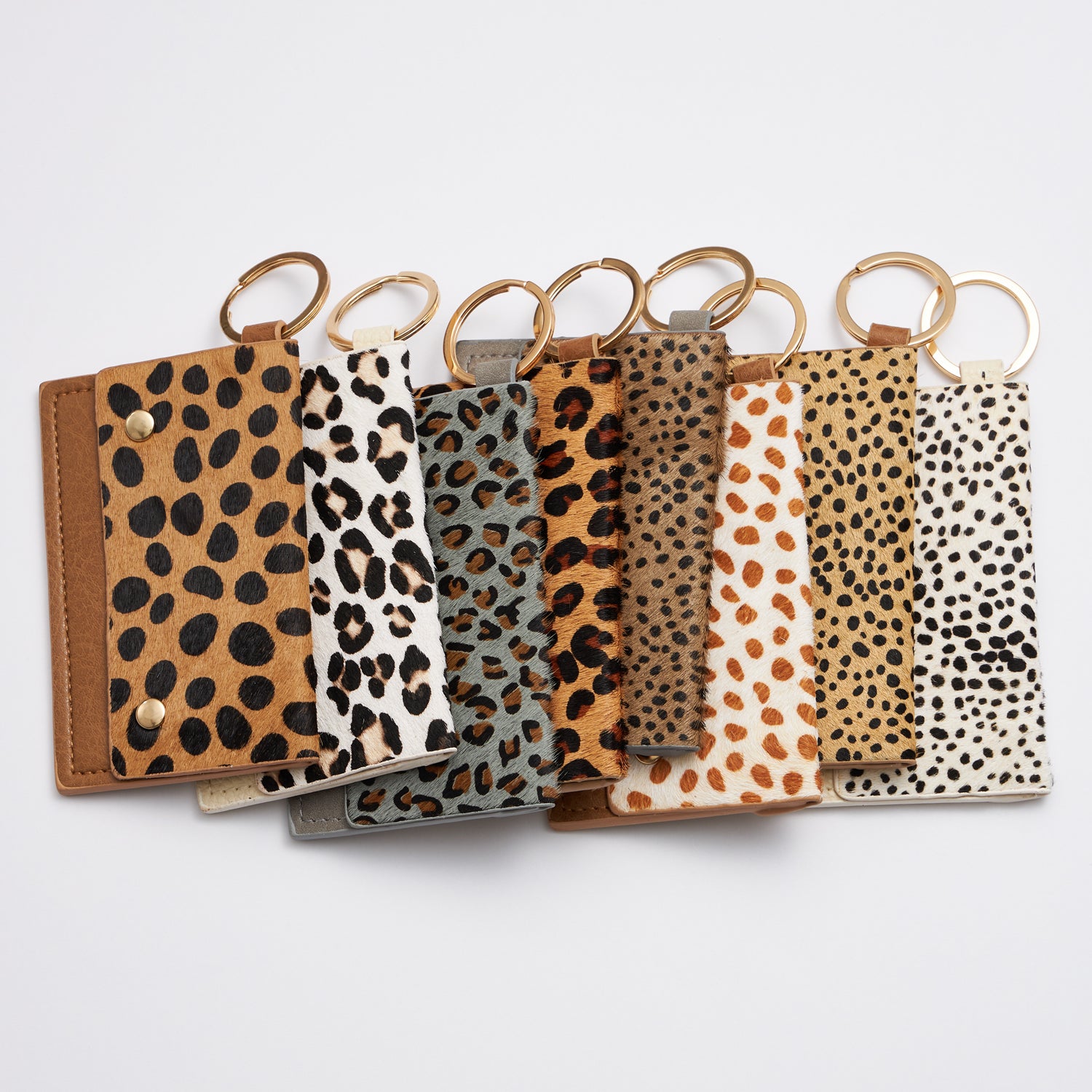 Animal Print Card Holder Key Chains - Frem