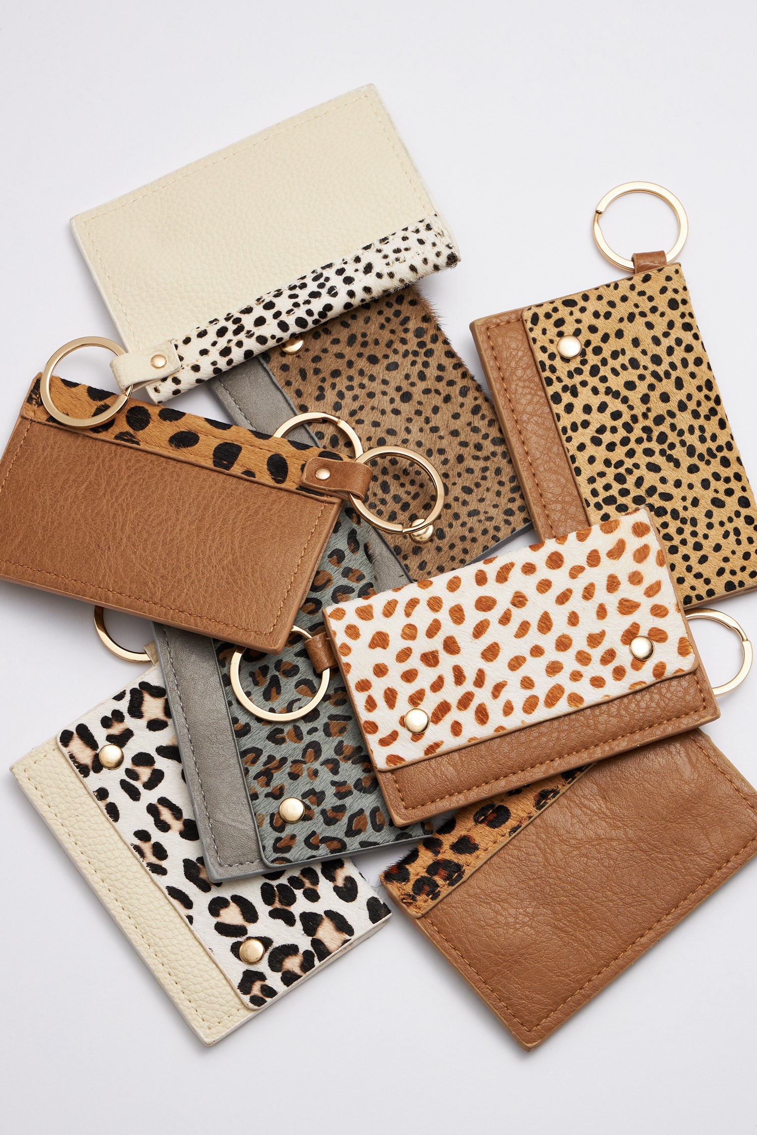 Animal Print Card Holder Key Chains - Frem