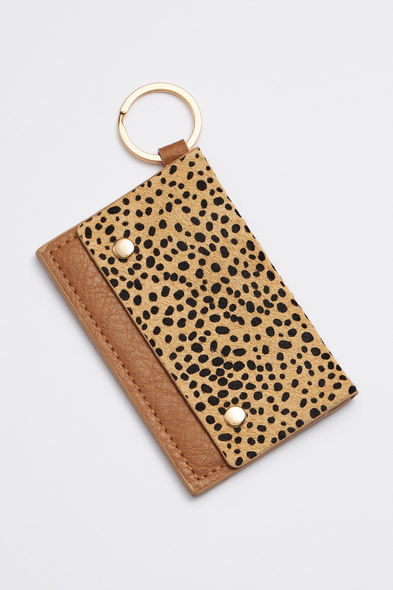 Animal Print Card Holder Key Chains - Frem