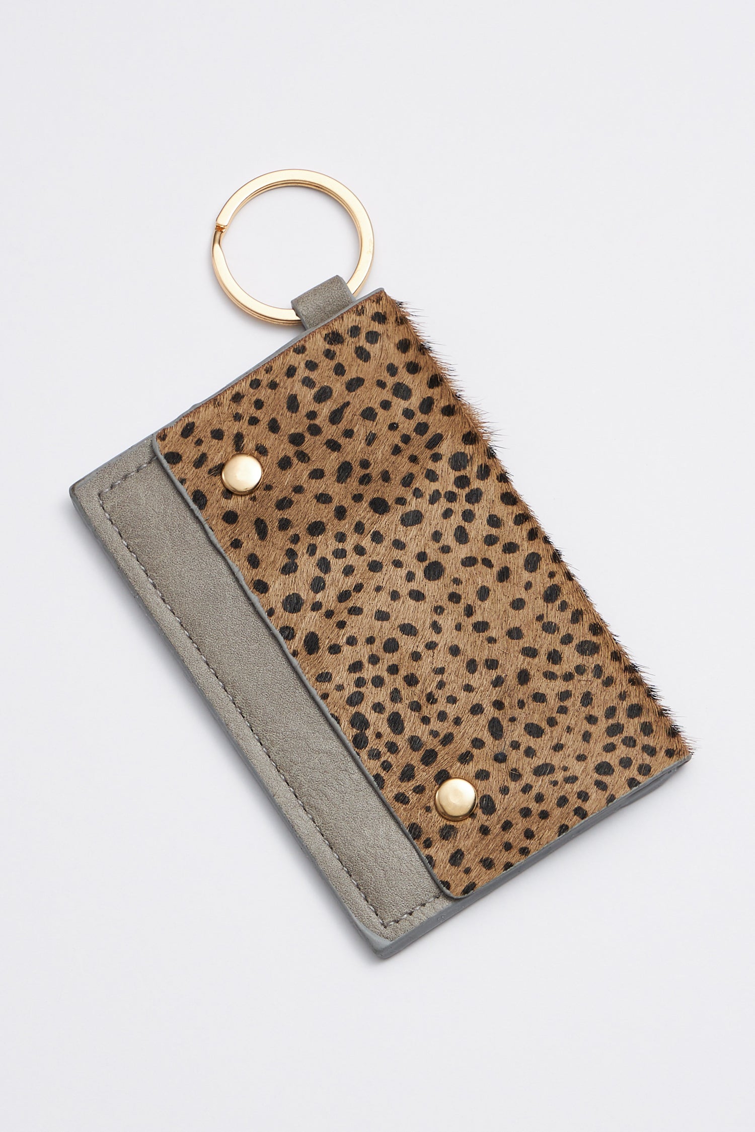 Animal Print Card Holder Key Chains - Frem