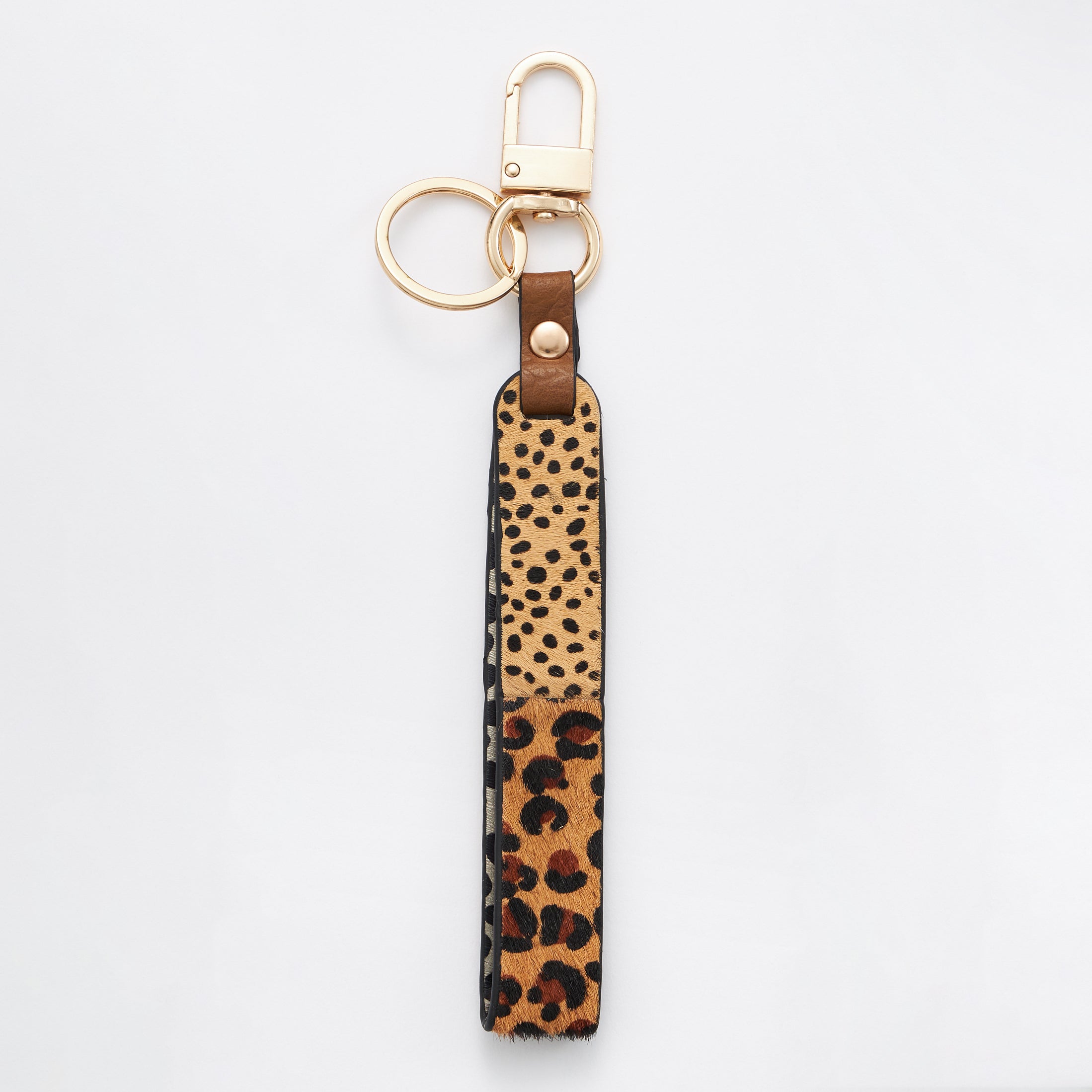 Genuine Leather Animal Print Strap Keychains - Frem