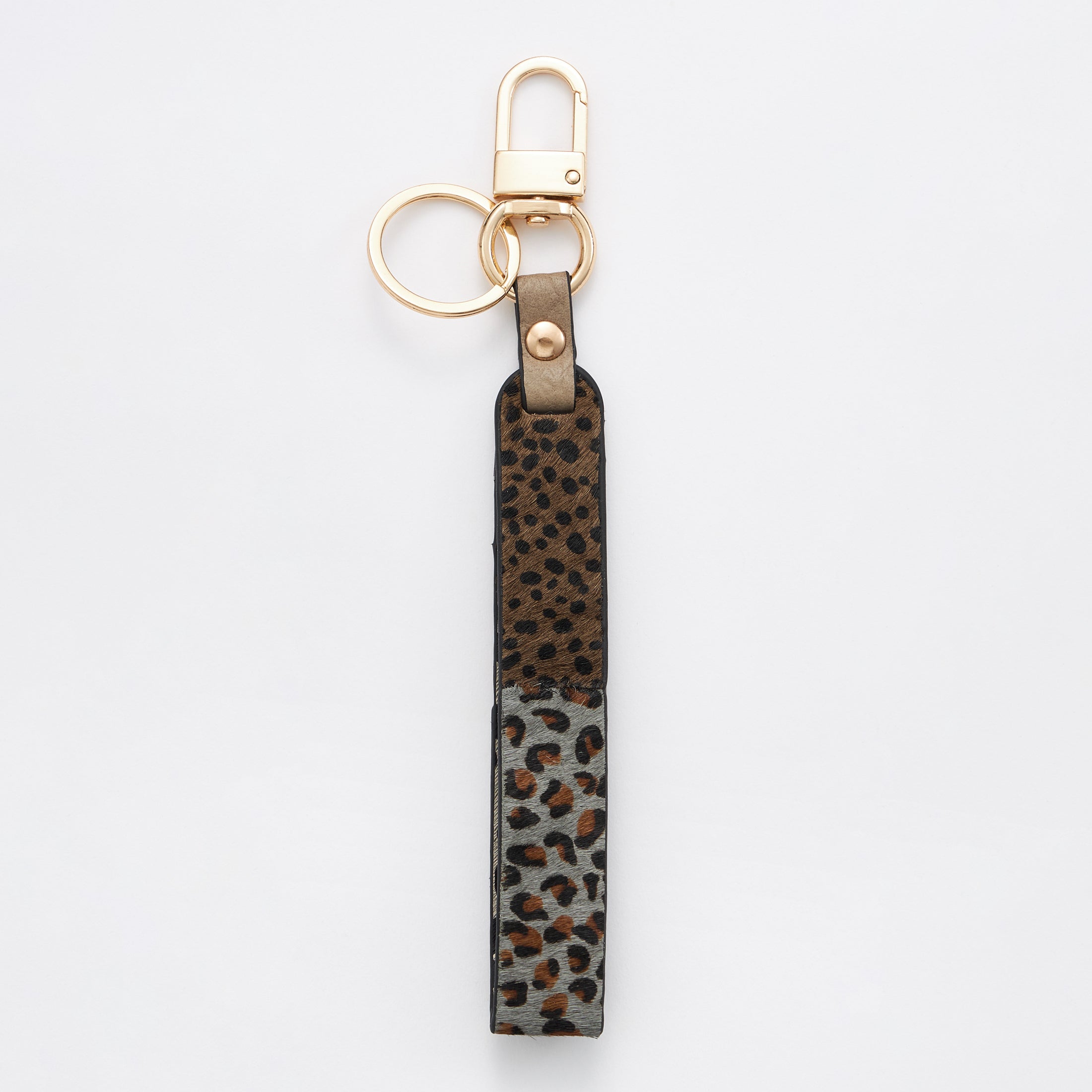Genuine Leather Animal Print Strap Keychains - Frem