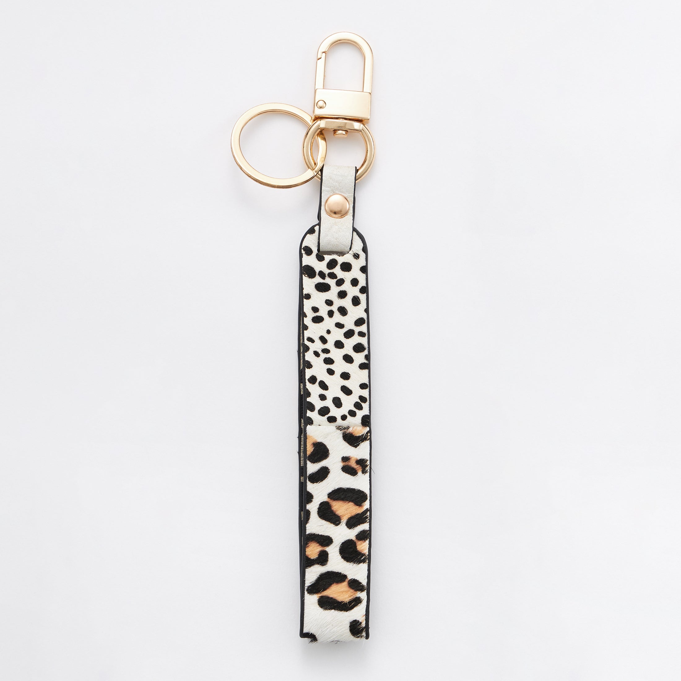 Genuine Leather Animal Print Strap Keychains - Frem