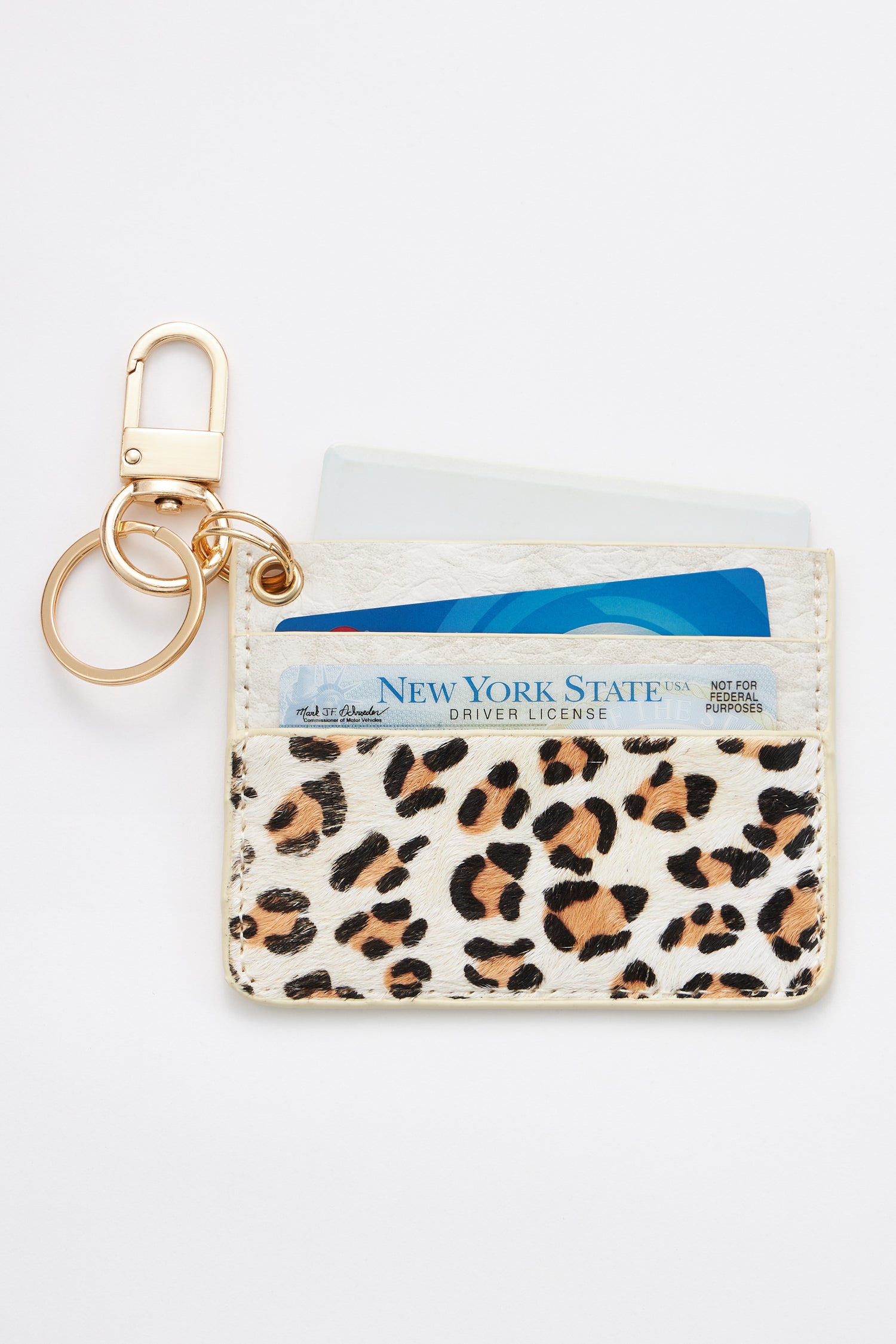 Animal Print Card Holder Key Chains - Frem