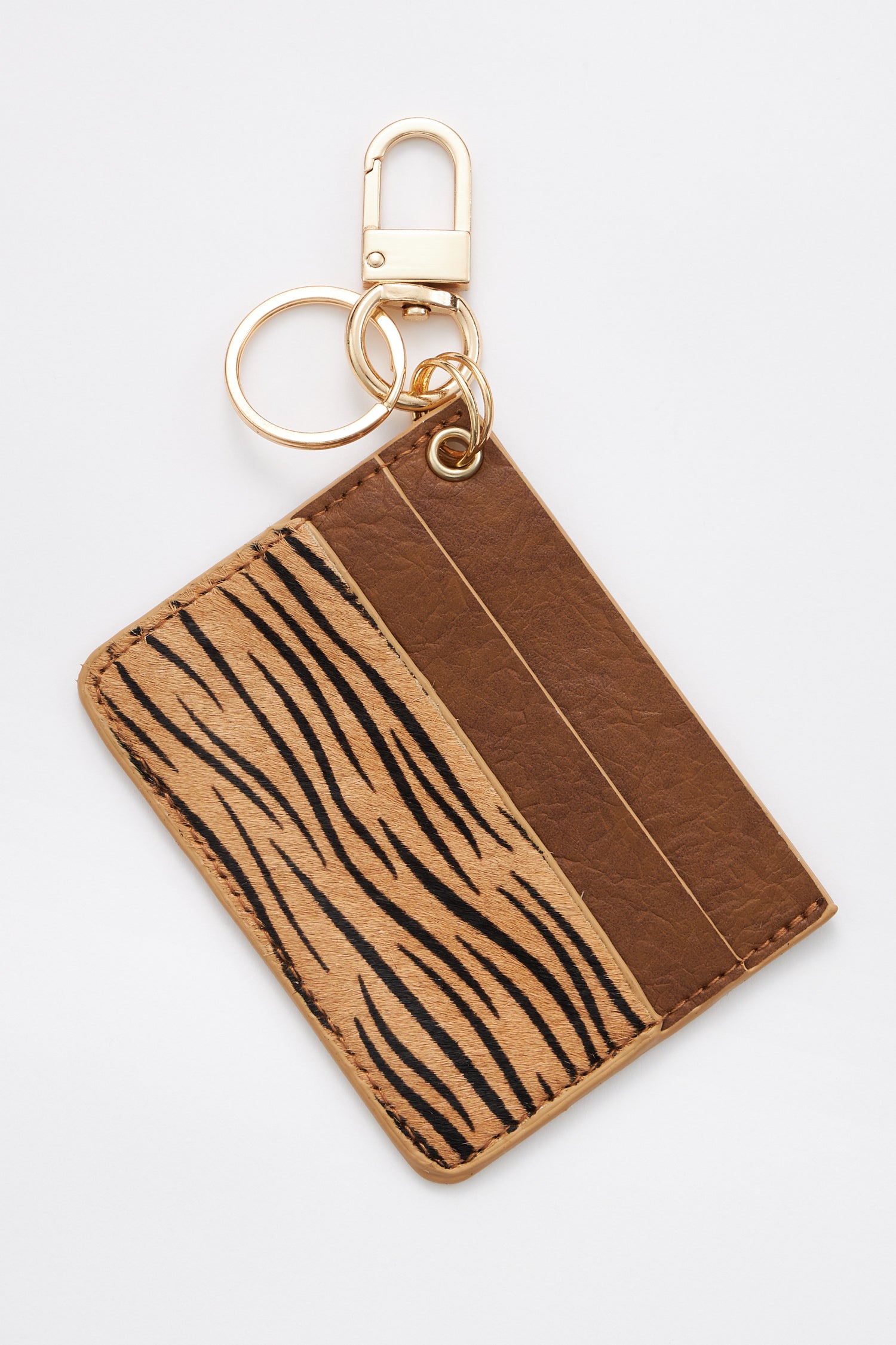 Animal Print Card Holder Key Chains - Frem