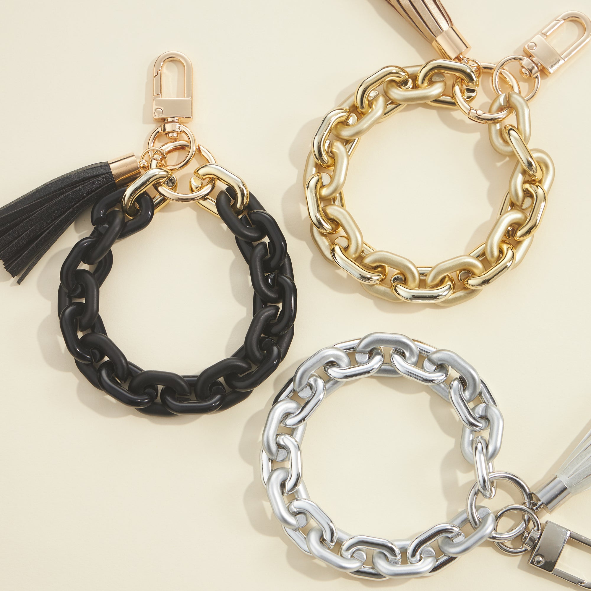 Metallic Link Chain Keychain - Frem