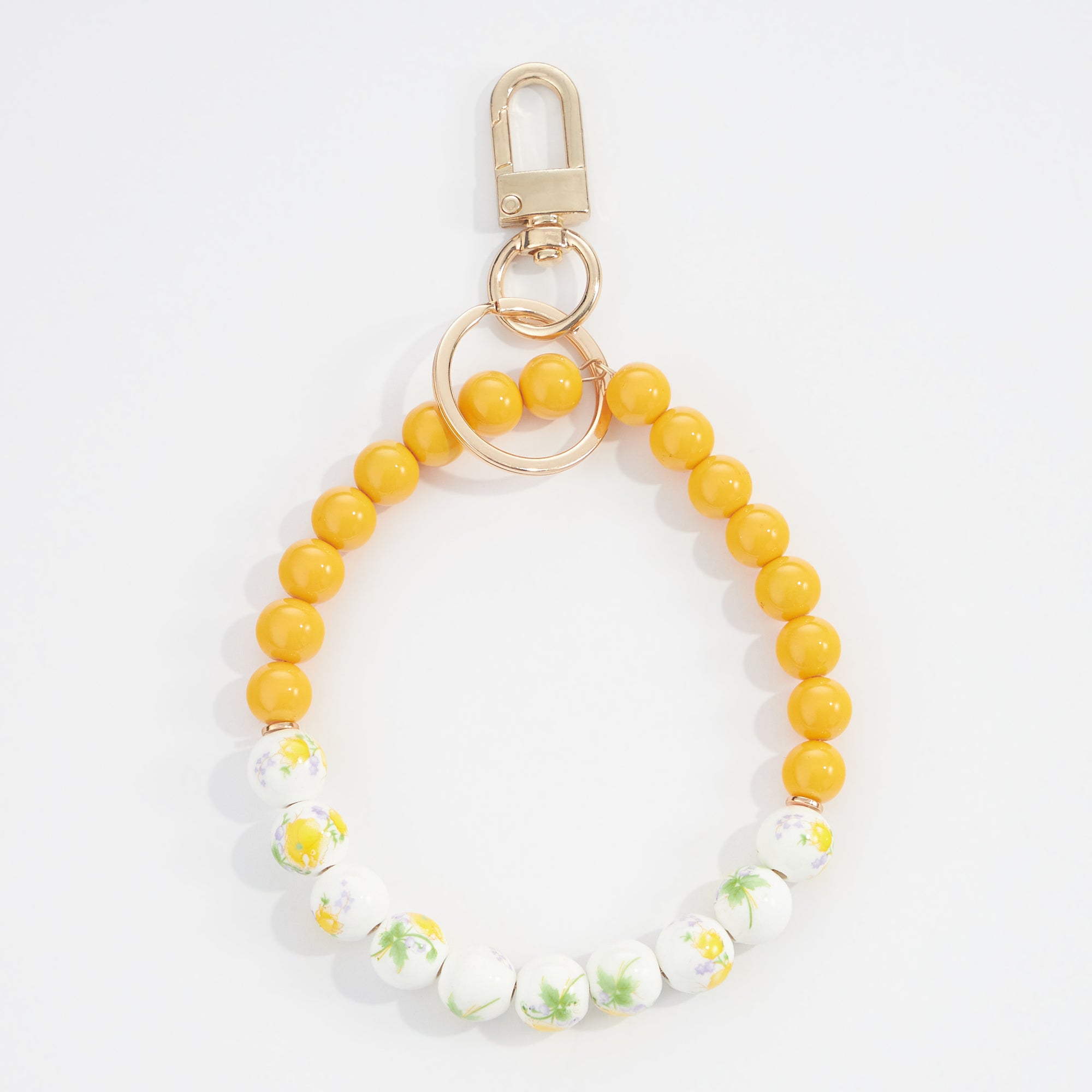 Ceramic Balls Beaded Keychain Wristlet - Frem