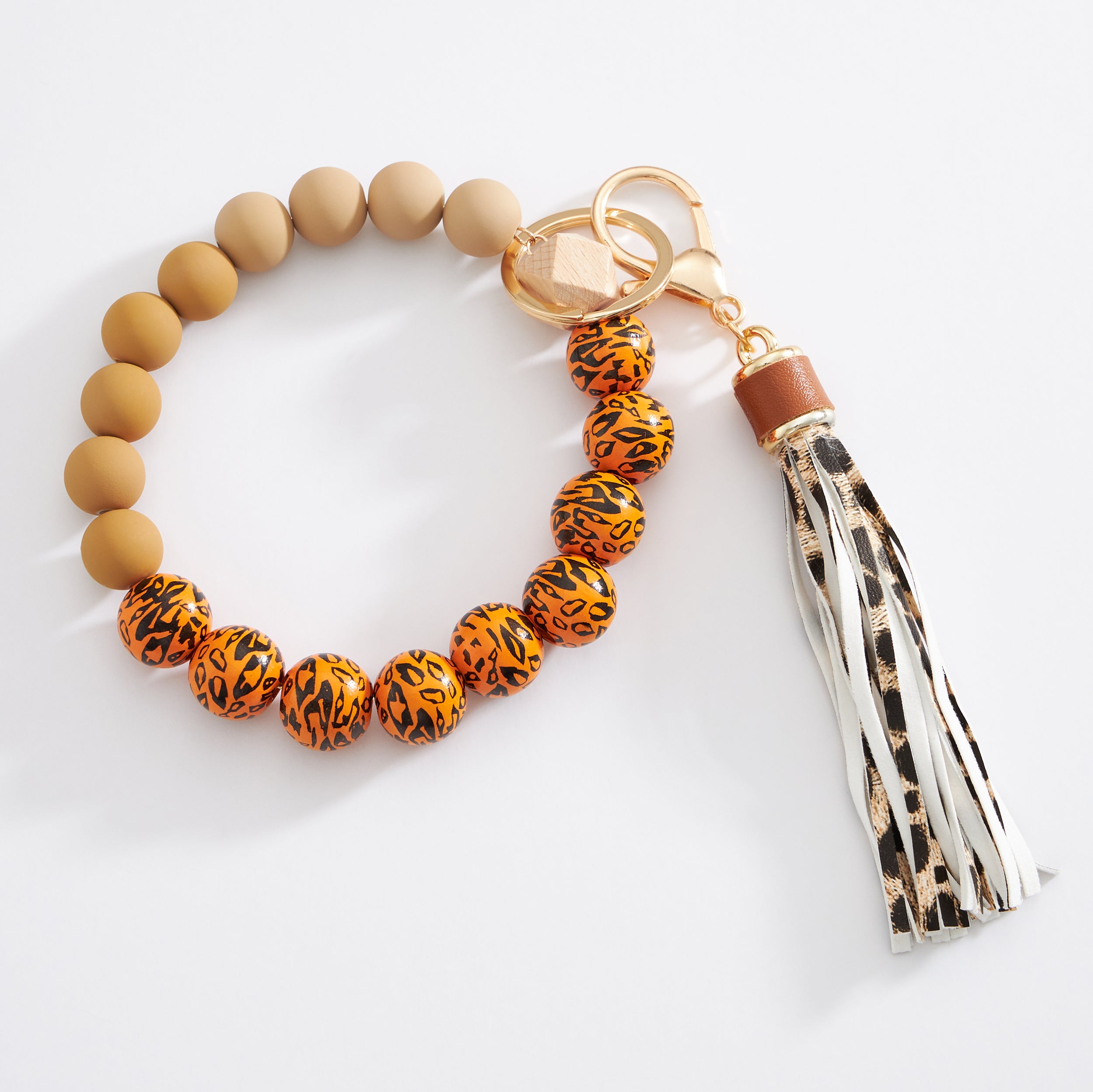 leopard print keychain