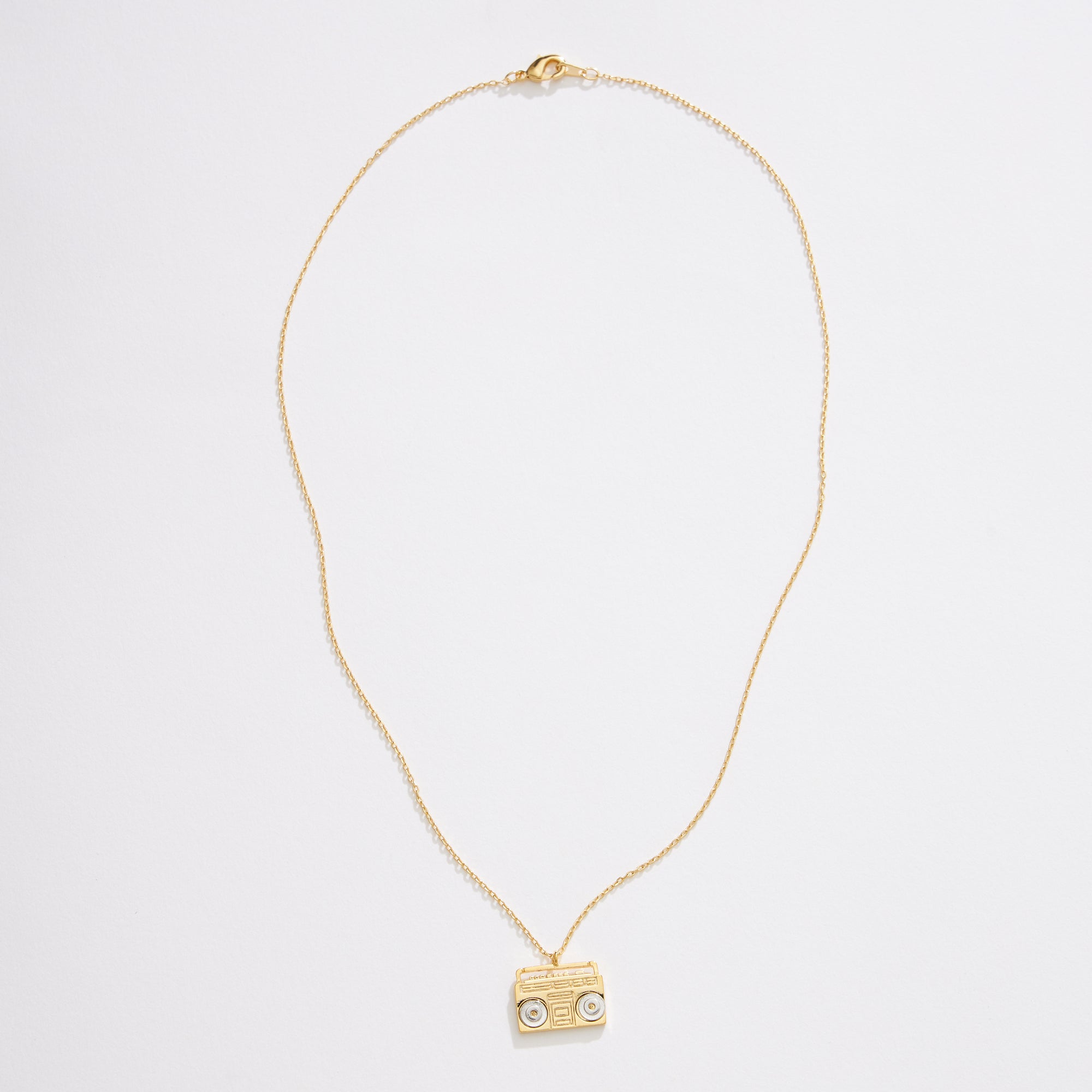 Gold Dipped Two Tone Boombox Necklace - Frem