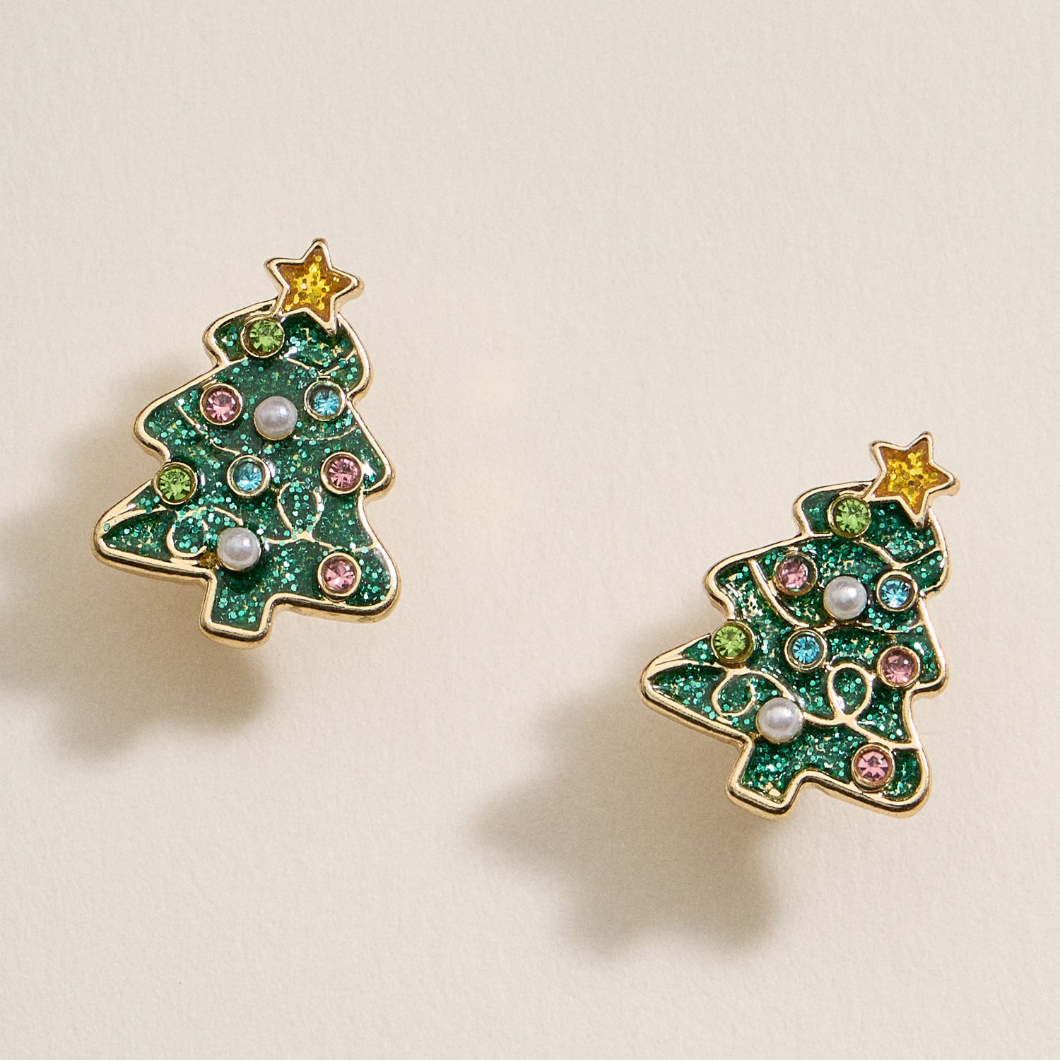Christmas Tree Enamel Stud Earrings | Festive Christmas Tree Enamel Stud Earrings - Frem
