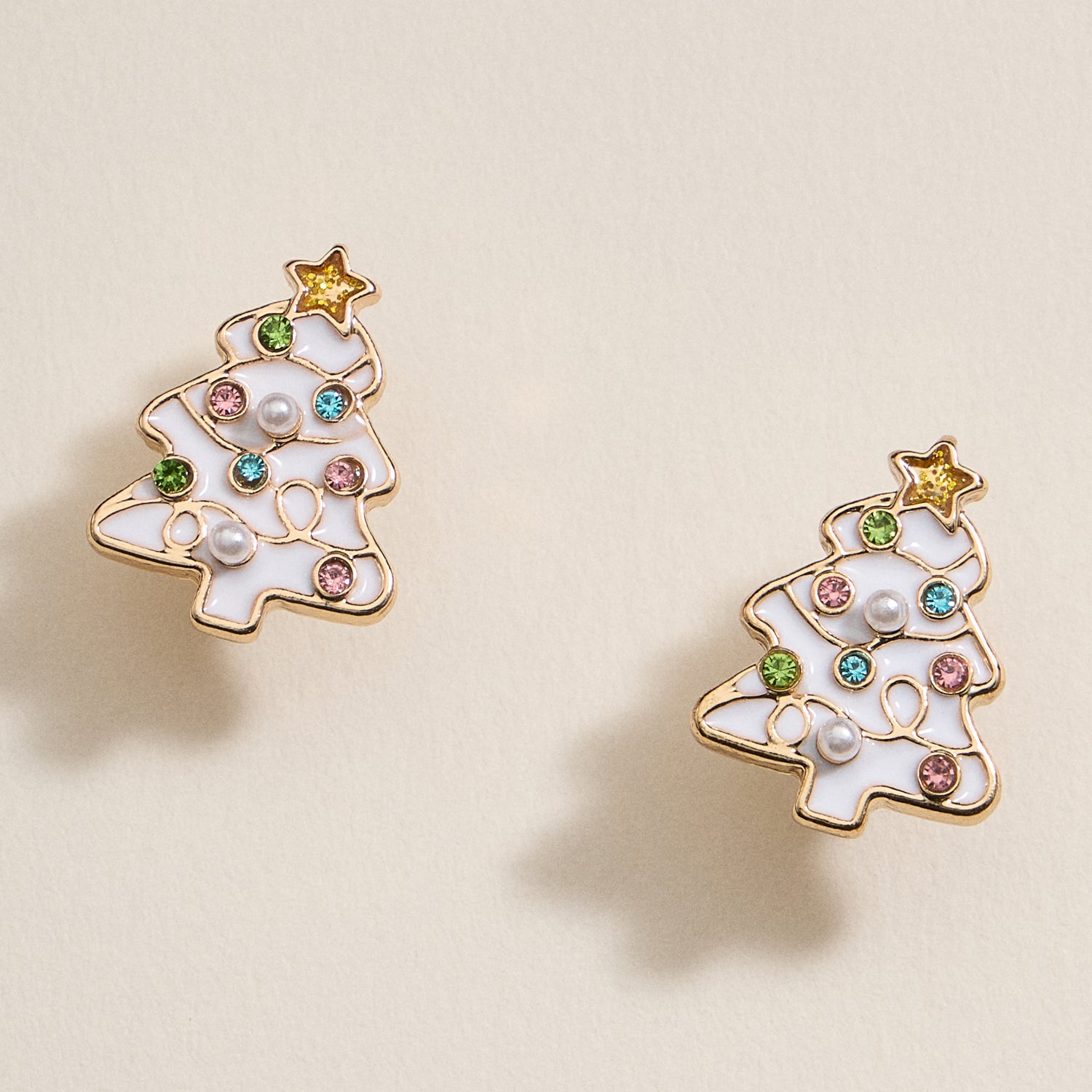 Christmas Tree Enamel Stud Earrings | Festive Christmas Tree Enamel Stud Earrings - Frem