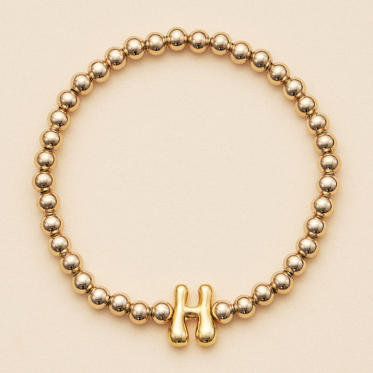 Bubble Letters Beaded Stretch Bracelet 16 Assorted Pack