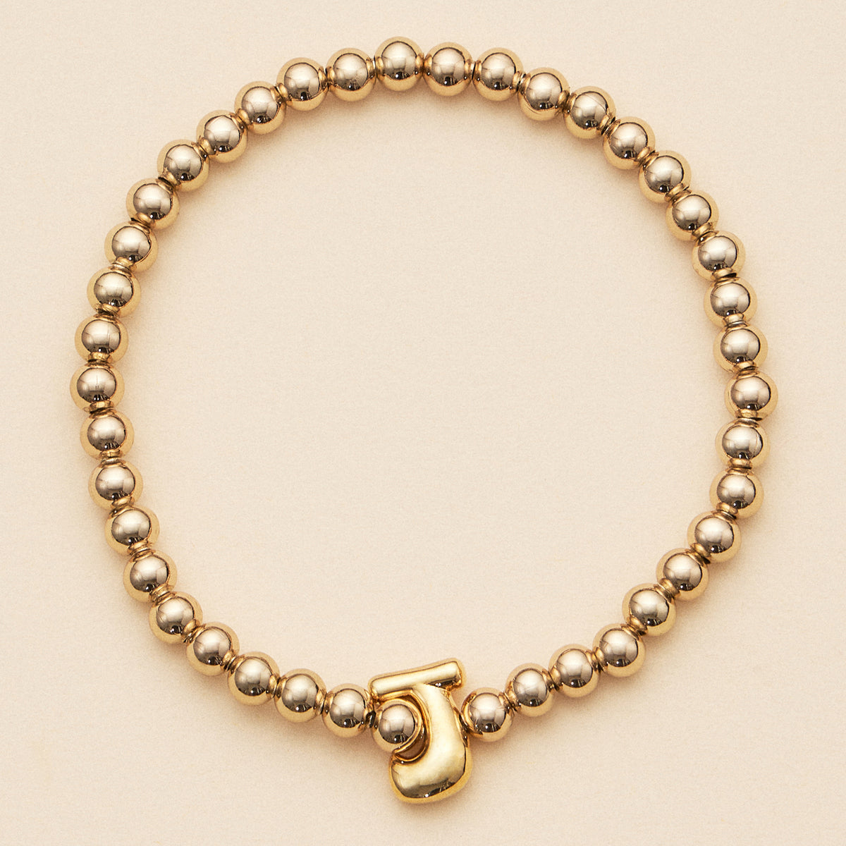 Bubble Letters Beaded Stretch Bracelet 16 Assorted Pack