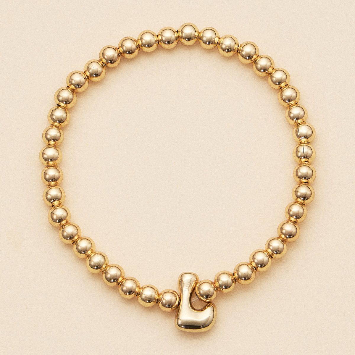 Bubble Letters Beaded Stretch Bracelet 16 Assorted Pack