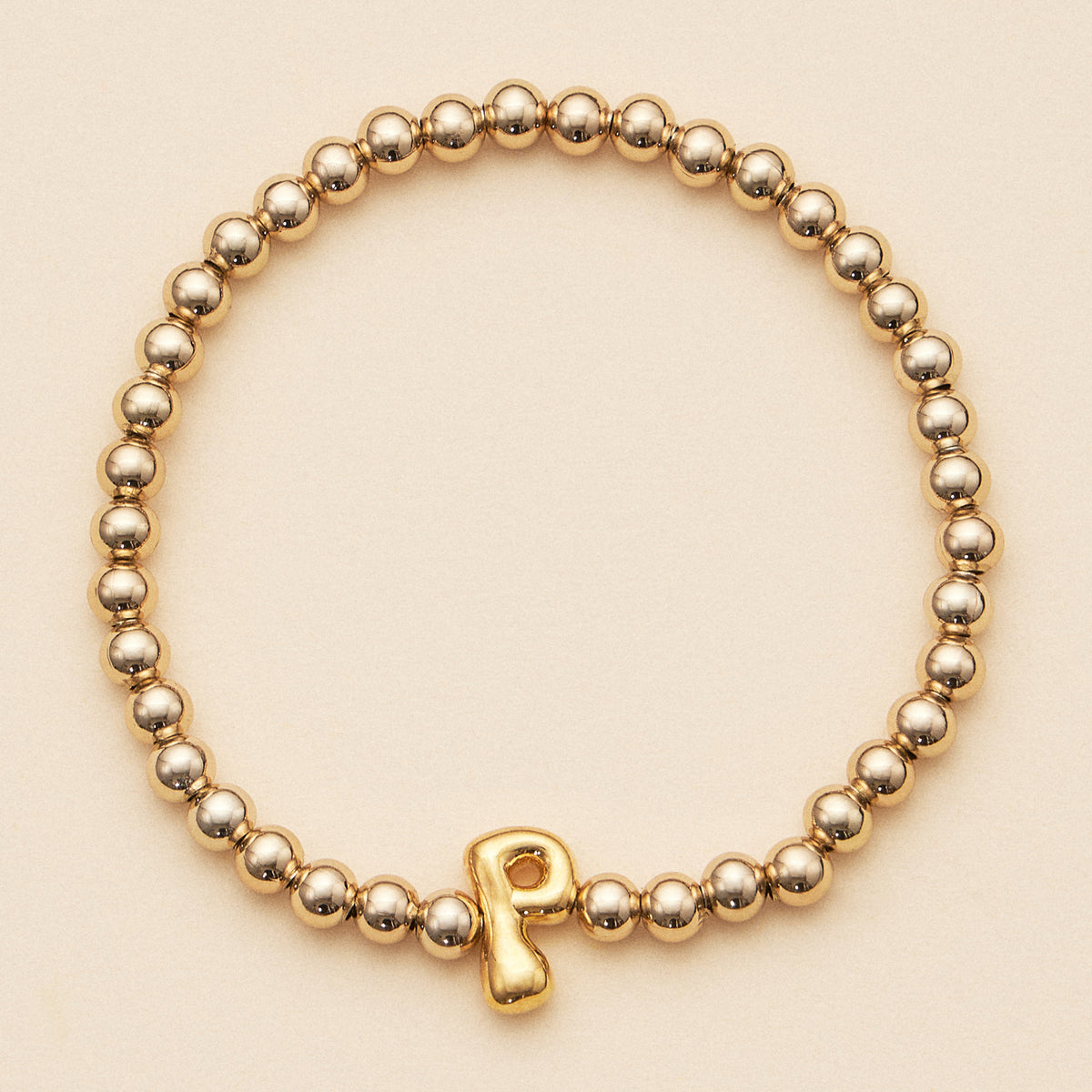 Bubble Letters Beaded Stretch Bracelet 16 Assorted Pack