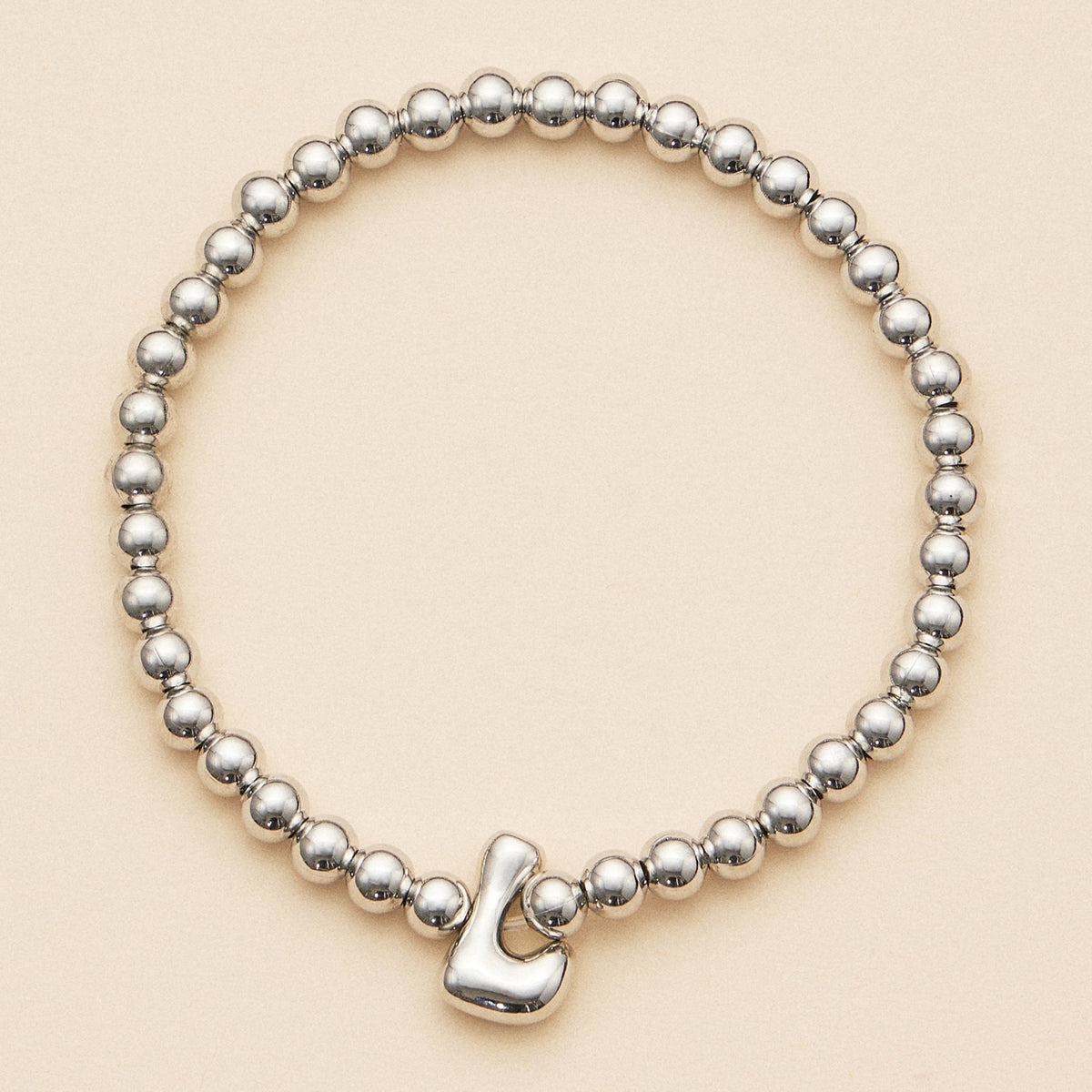 Bubble Letters Beaded Stretch Bracelet 16 Assorted Pack
