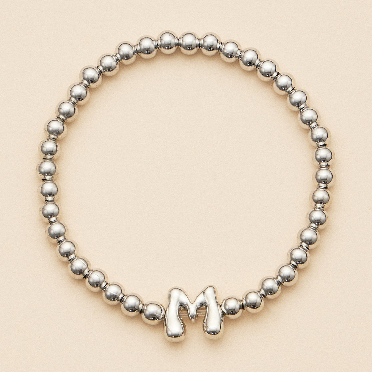 Bubble Letters Beaded Stretch Bracelet 16 Assorted Pack