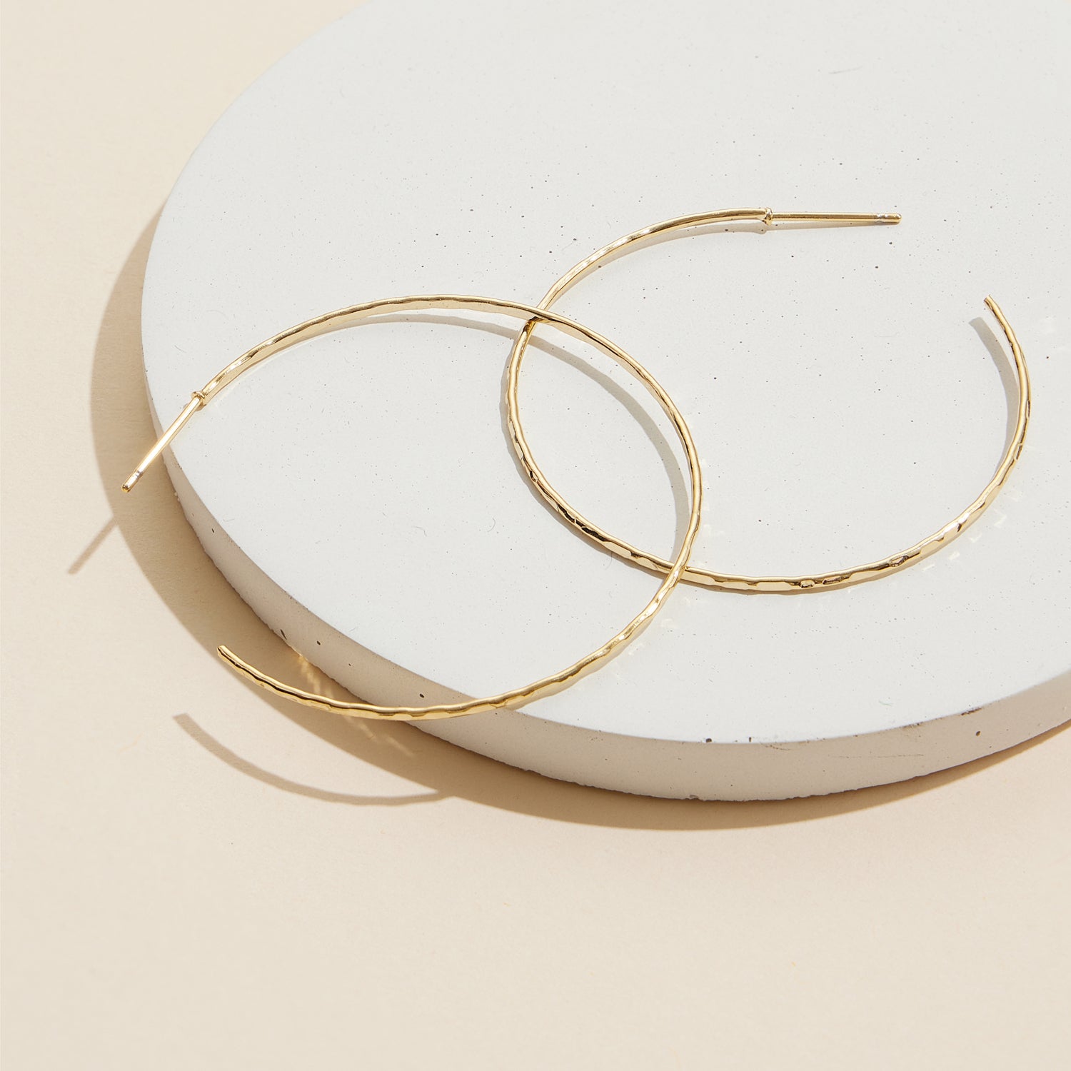 18K Gold-Dipped Wire Open Hoop Earrings - Frem