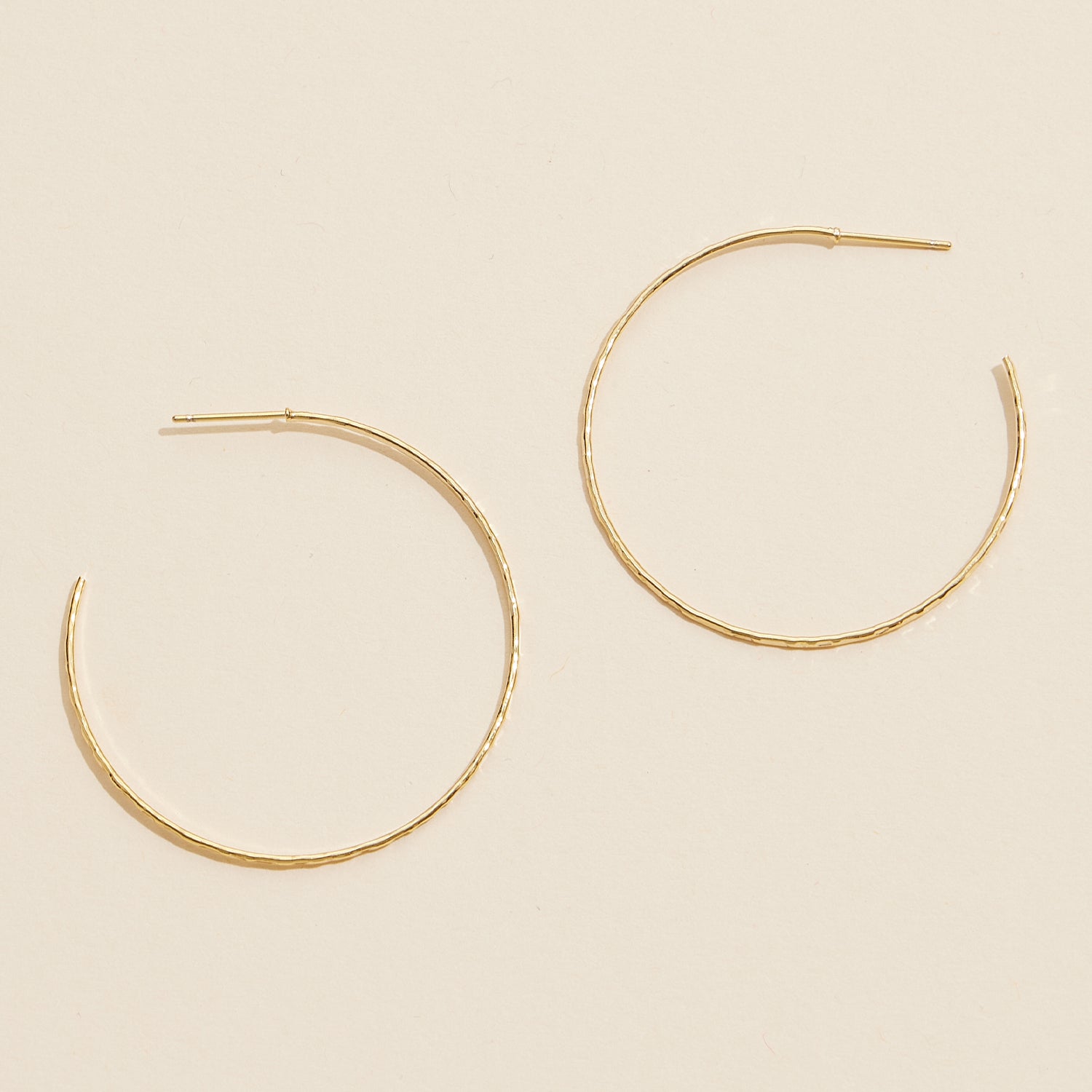 18K Gold-Dipped Wire Open Hoop Earrings - Frem