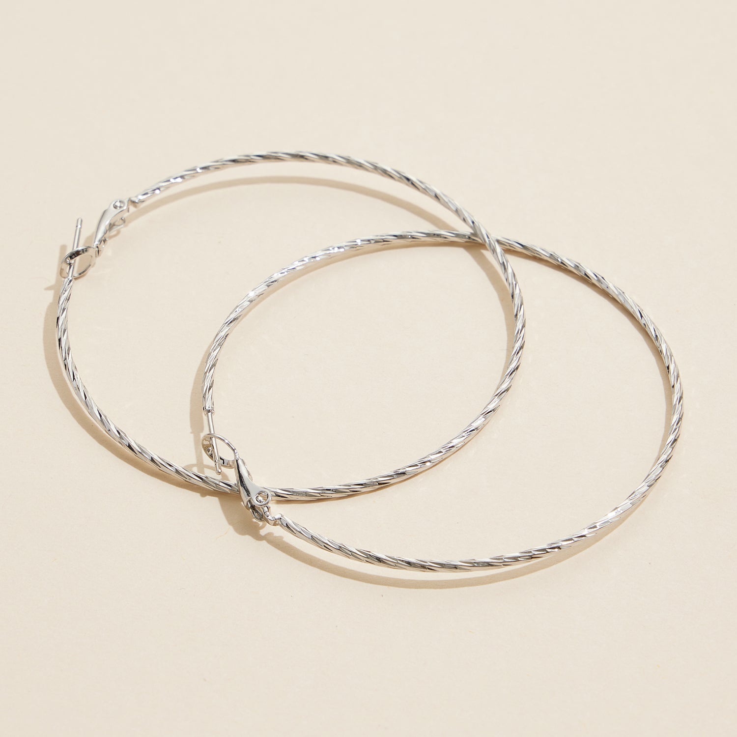 18K Gold-Dipped Twisted Hoop Earrings