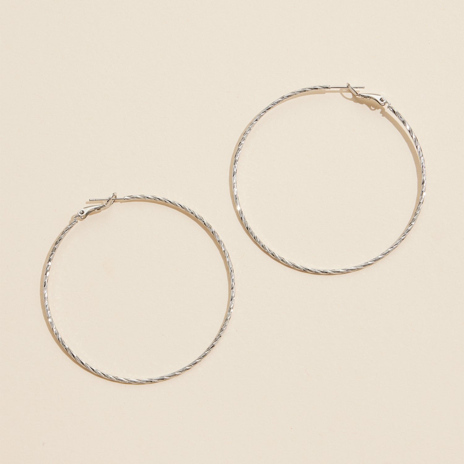 18K Gold-Dipped Twisted Hoop Earrings