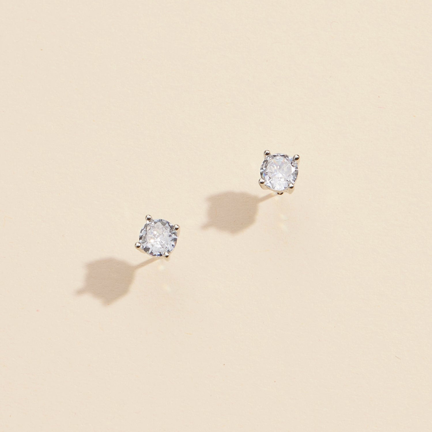 Elegant Glass Stone Gold-Dipped Stud Earrings