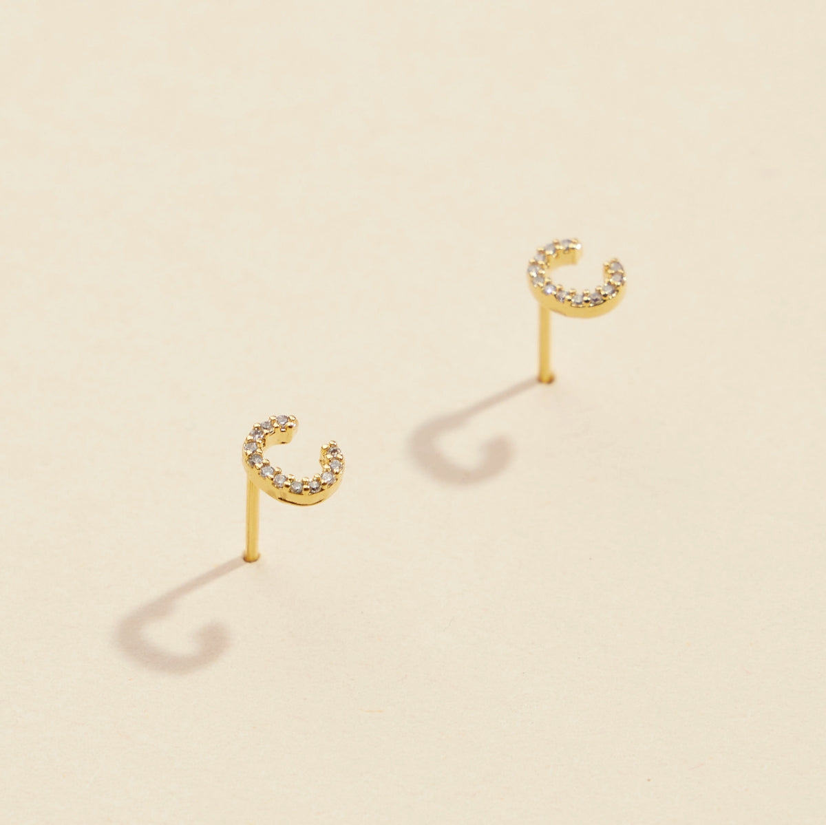 Minimalist Letters Gold-Dipped Stud Earrings