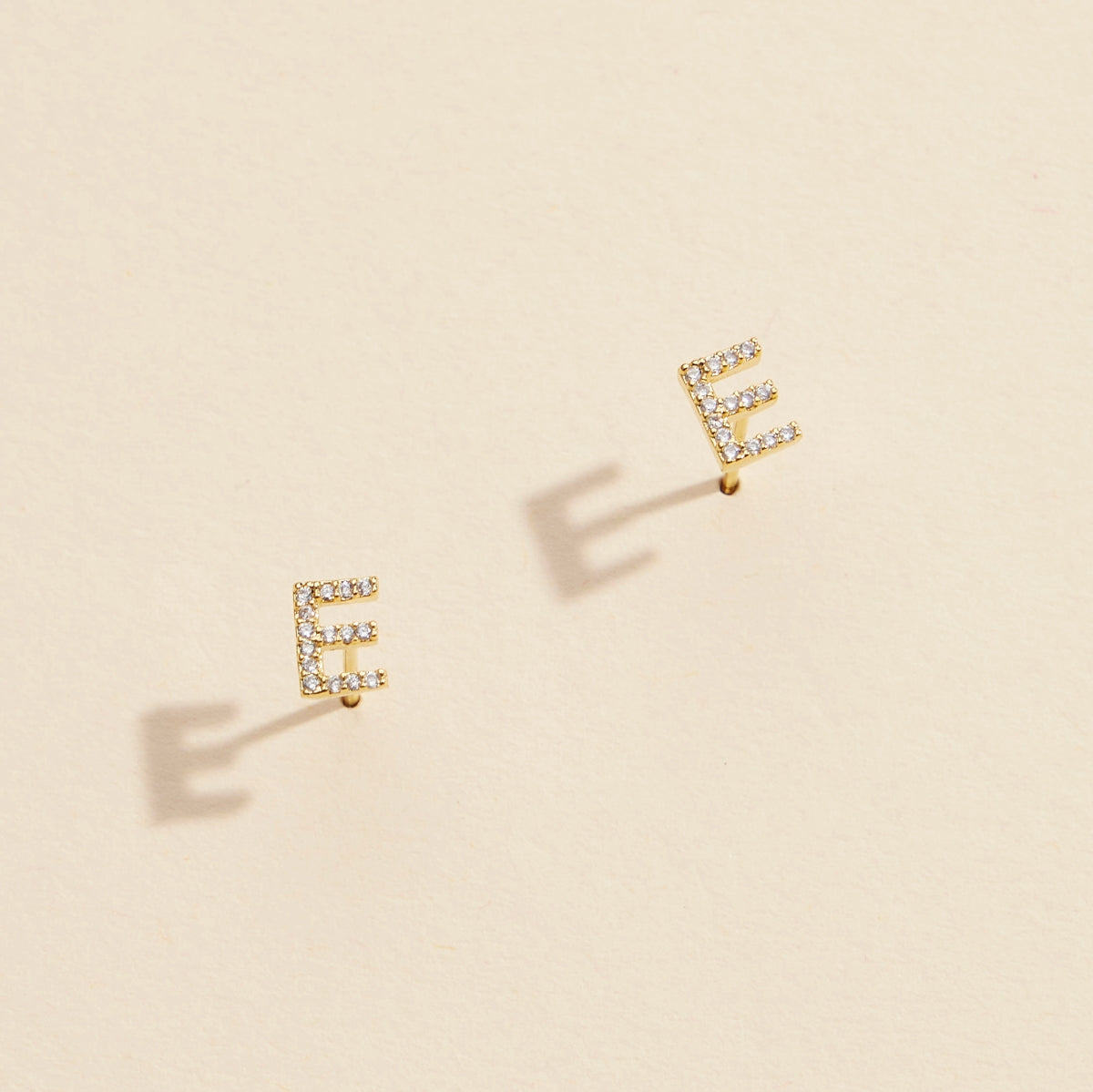 Minimalist Letters Gold-Dipped Stud Earrings