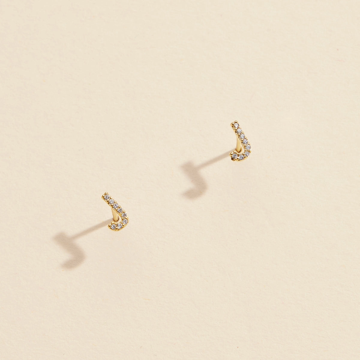 Minimalist Letters Gold-Dipped Stud Earrings