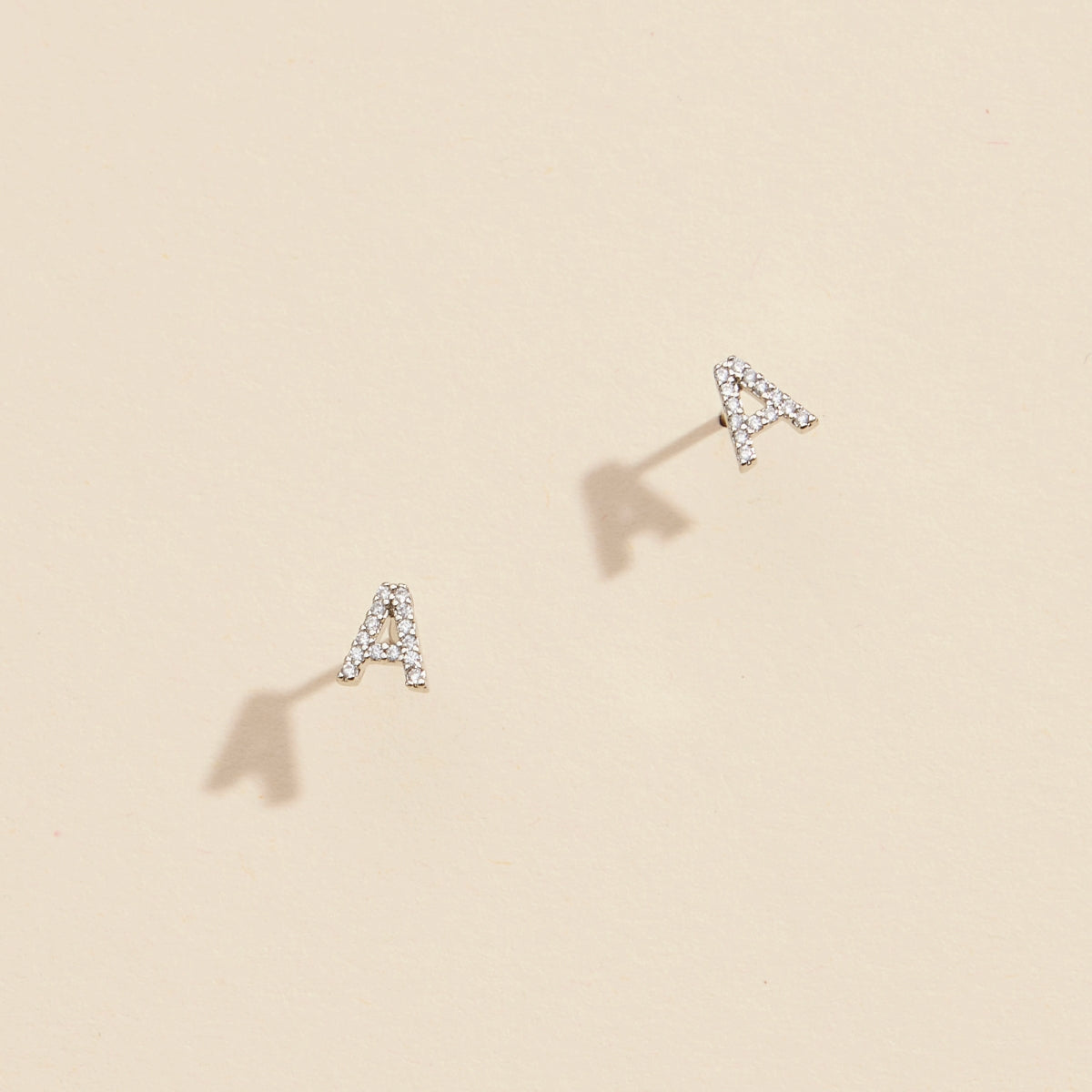 Minimalist Letters Gold-Dipped Stud Earrings