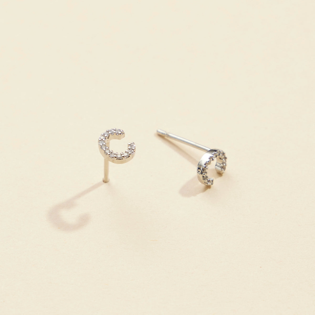 Minimalist Letters Gold-Dipped Stud Earrings