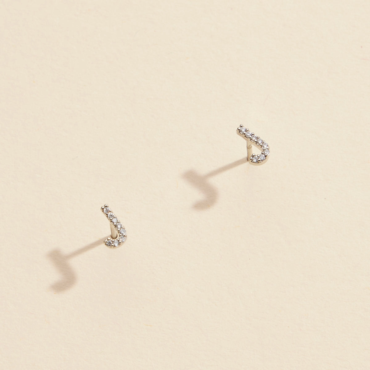 Minimalist Letters Gold-Dipped Stud Earrings