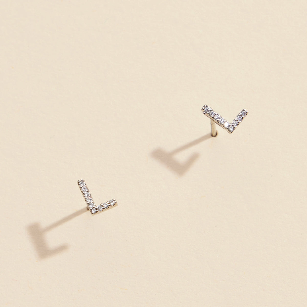 Minimalist Letters Gold-Dipped Stud Earrings