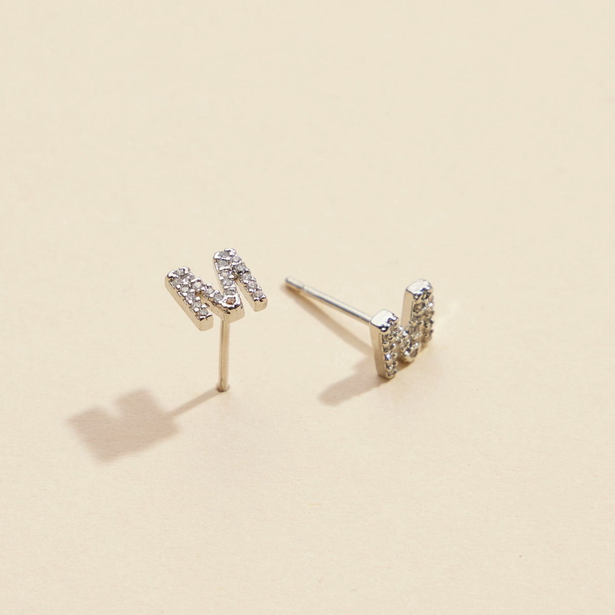 Minimalist Letters Gold-Dipped Stud Earrings
