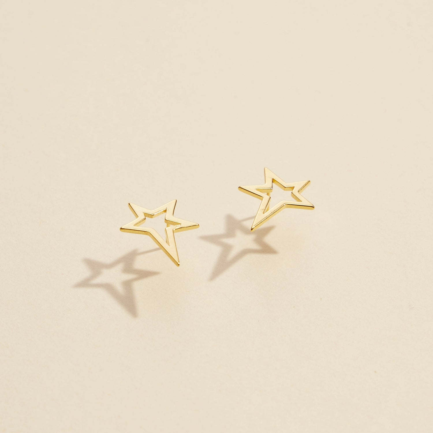 Classic Star Gold-Dipped Stud Earrings