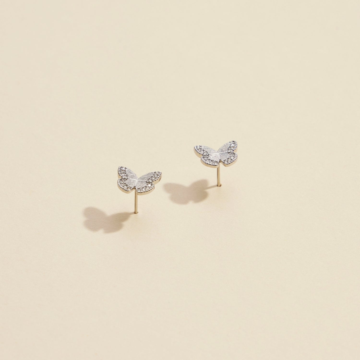 Elegant Butterfly Gold-Dipped Stud Earrings