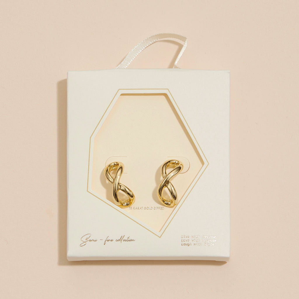 18K Gold-Dipped Infinity Hoop Earrings