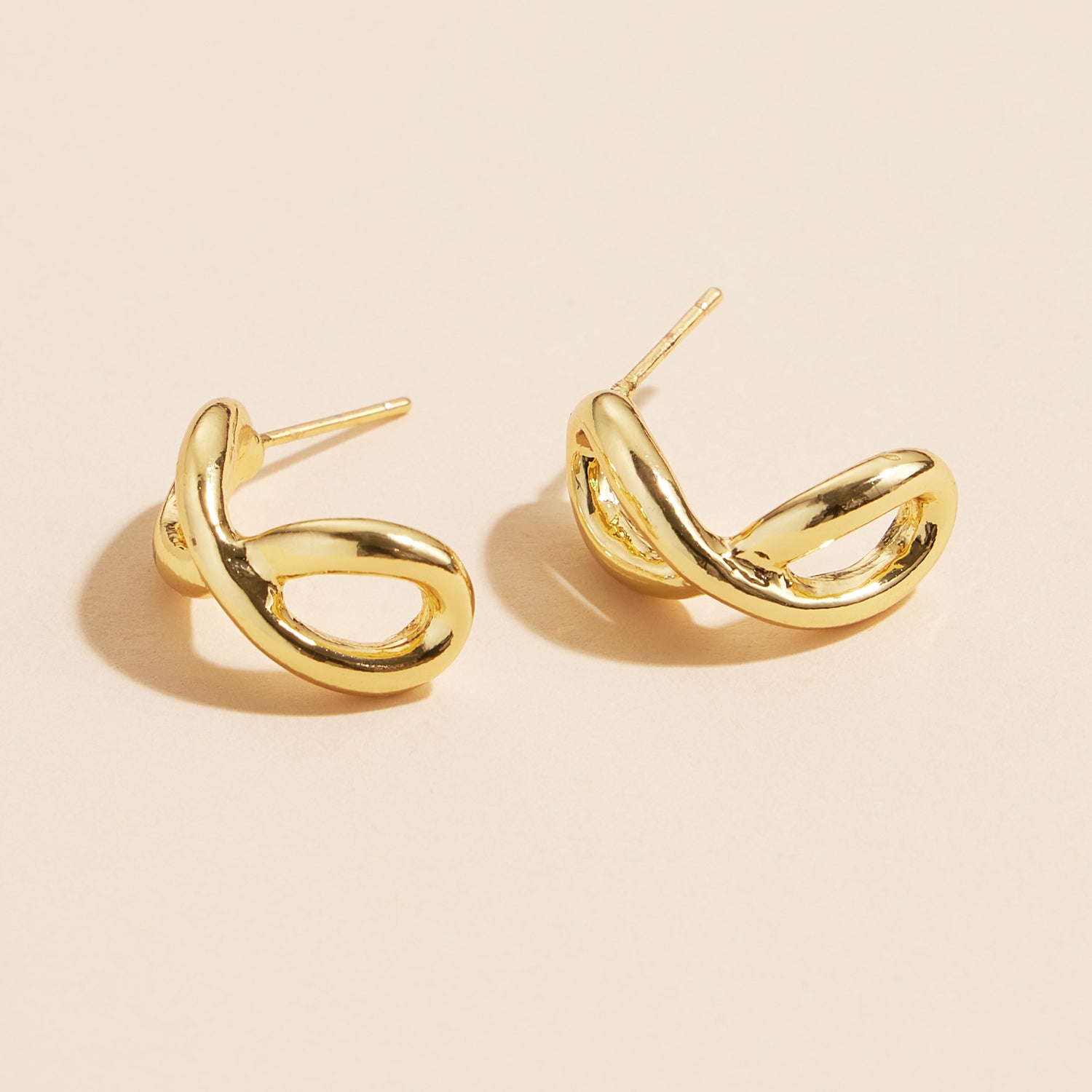 18K Gold-Dipped Infinity Hoop Earrings