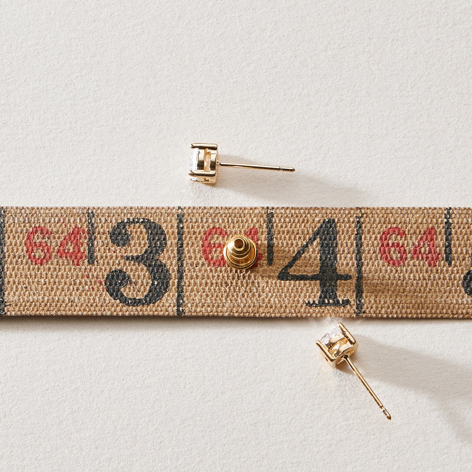 Gold Dipped Cubic Zirconia Stud Earrings