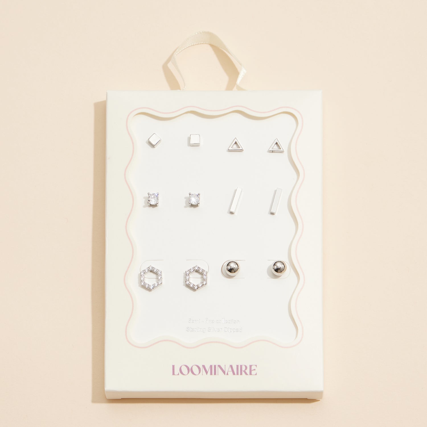 18K Gold Dipped Minimalist 6-Piece Geometric Gold Stud Earring Set – Modern and Chic Designs
