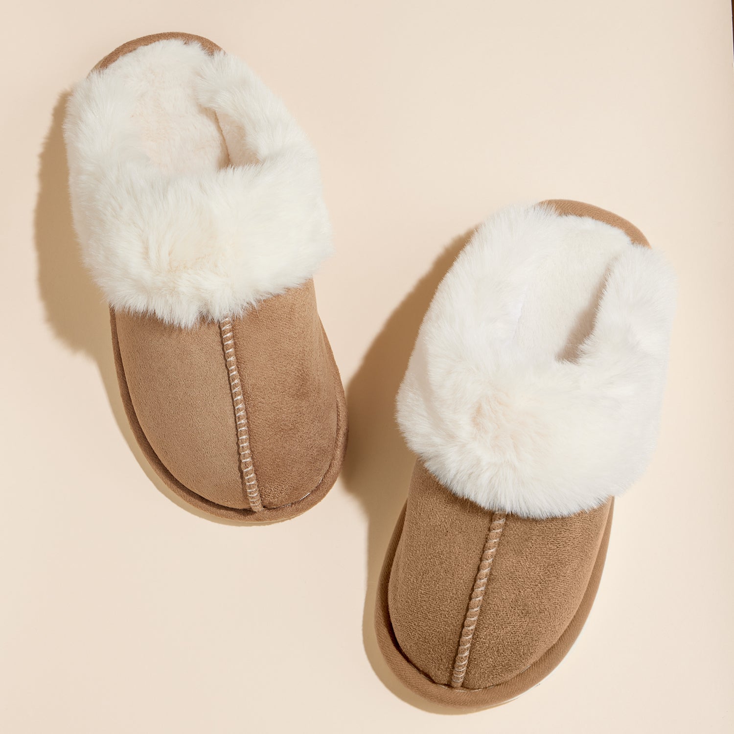 Cozy Faux Fur Lined Slippers – Fall Colors