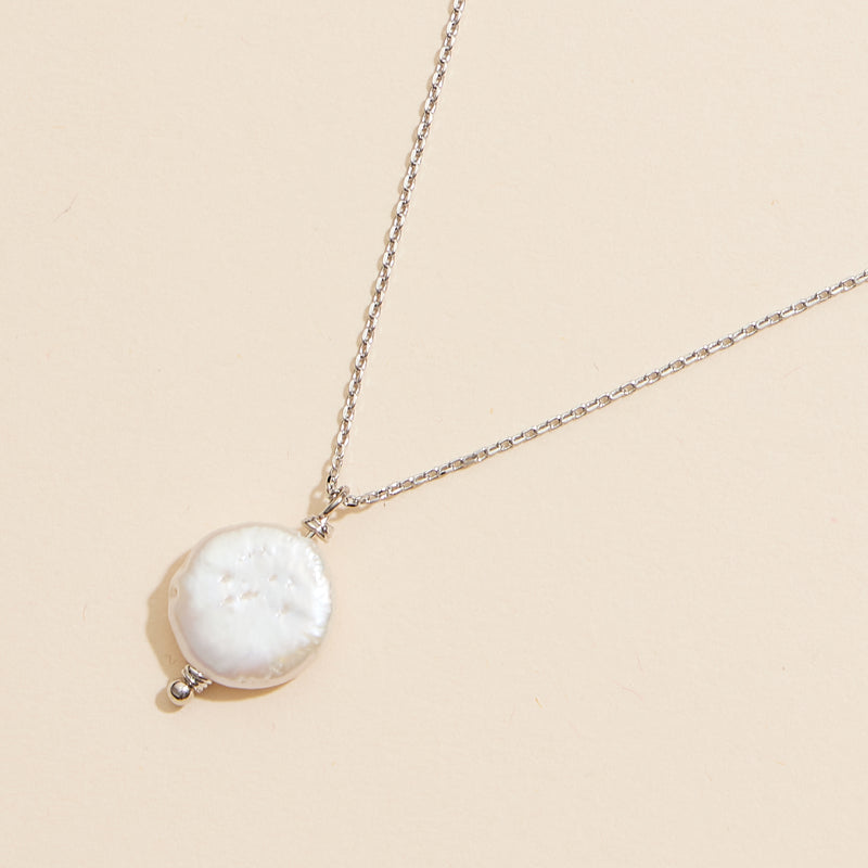 18K Gold Dipped Coin Pearl Necklace