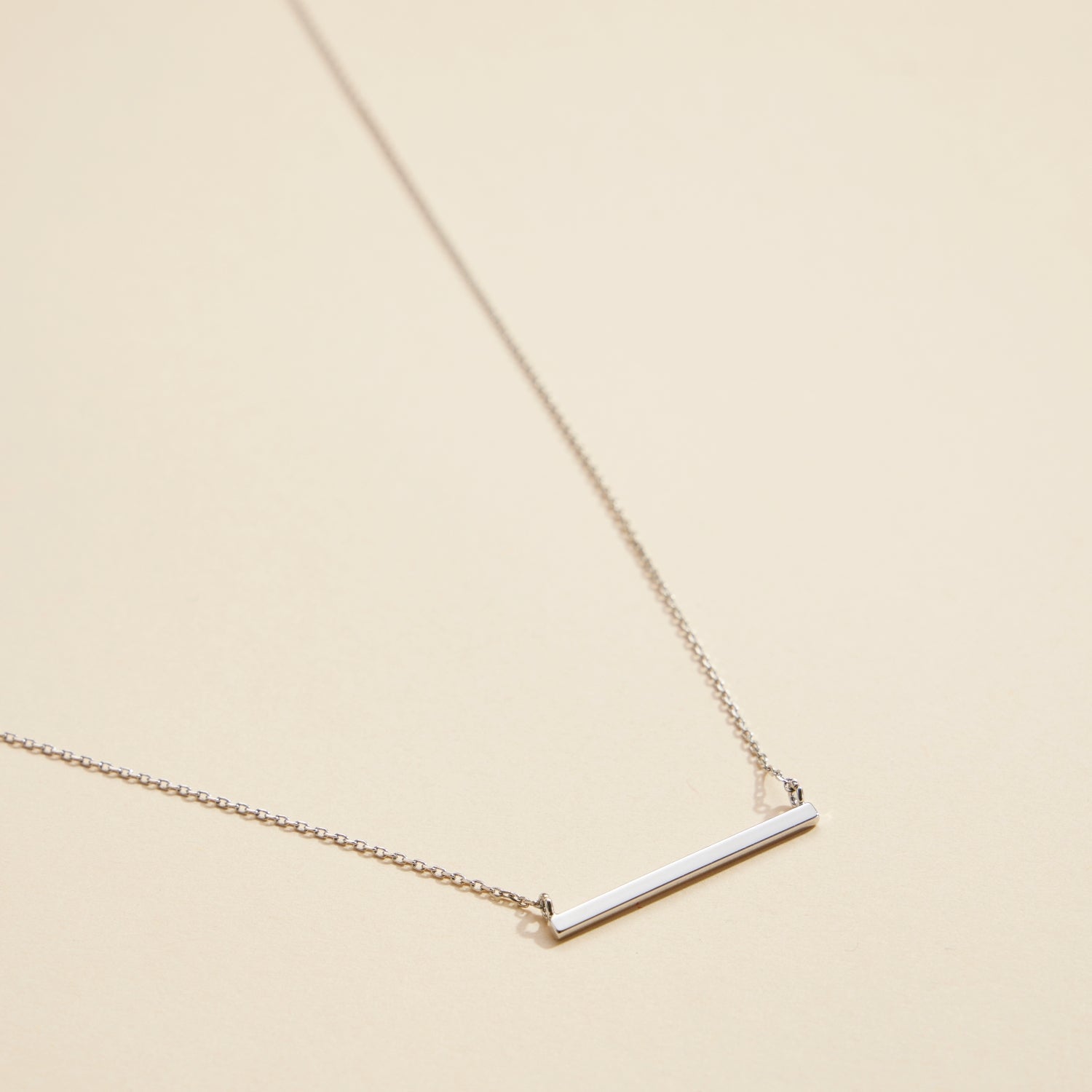 Gold-Dipped Bar Charm | Short Necklace