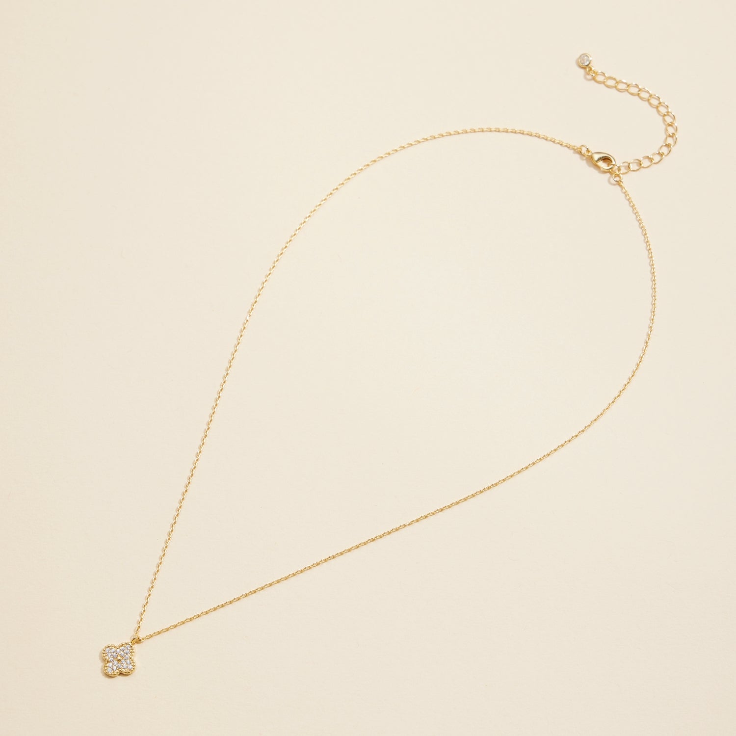 Gold-Dipped Flower Charm Short Necklace