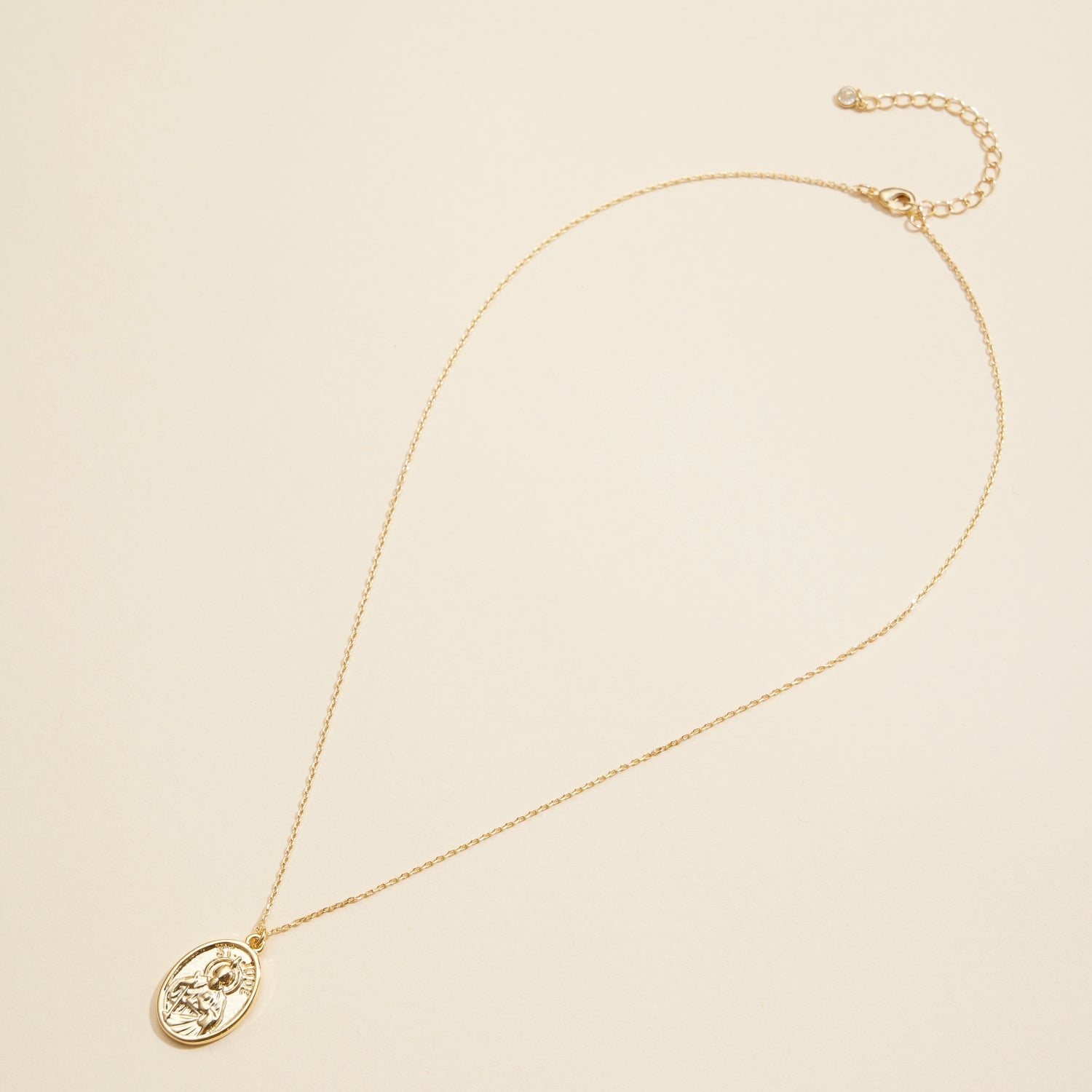 Gold-Dipped Coin Charm | Short Necklace