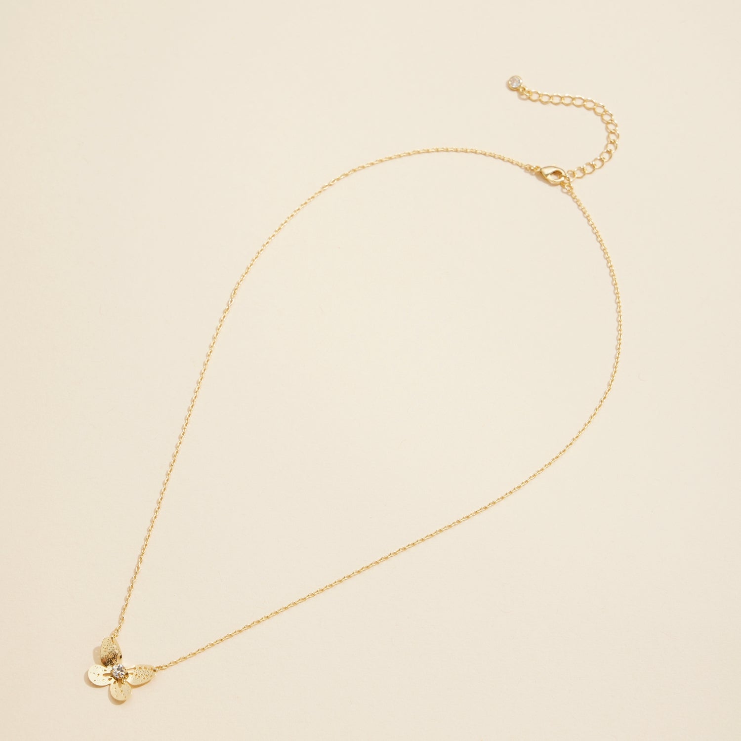 Gold-Dipped Butterfly Charm Simple | Short Necklace